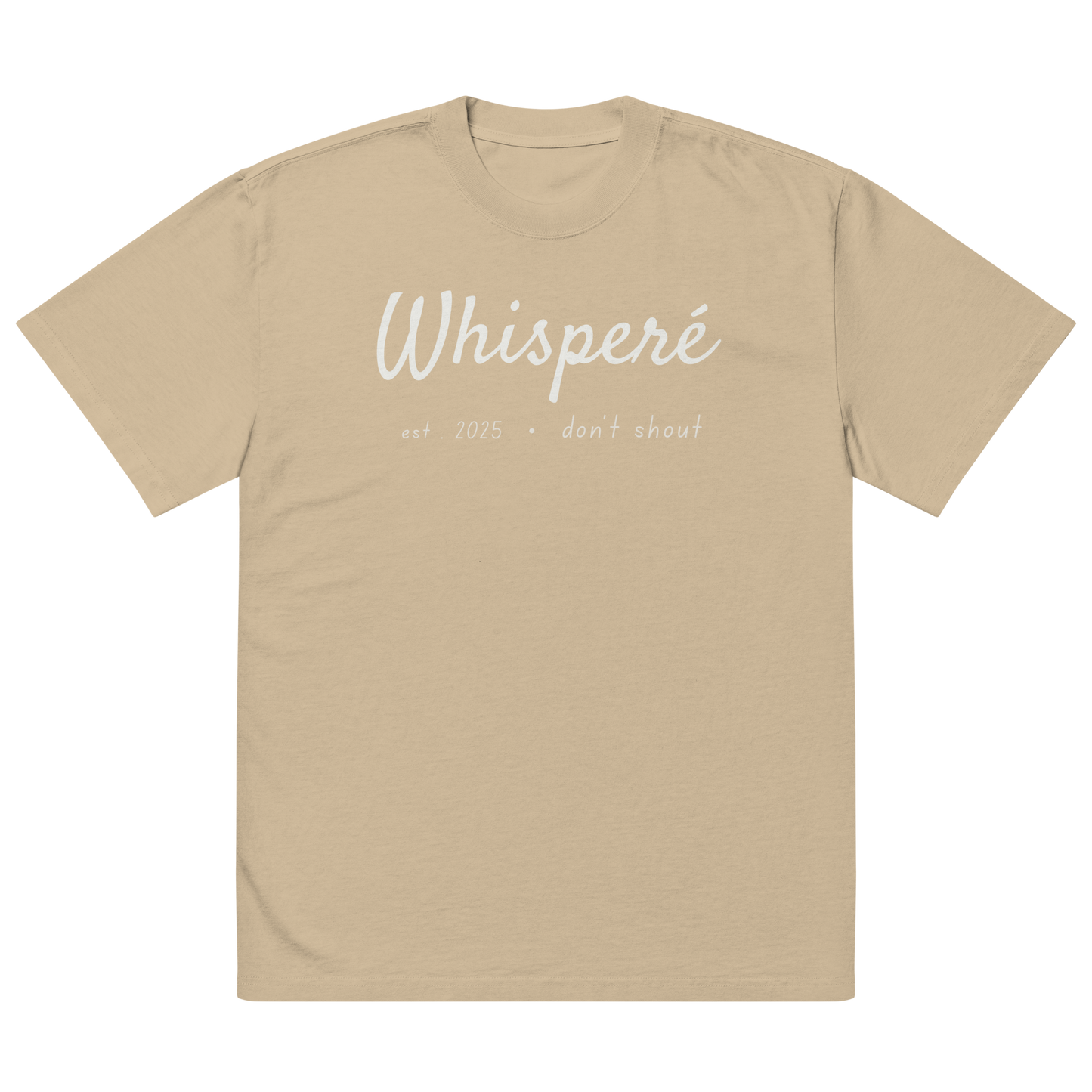 Minimal Oversized T-Shirt – Faded Khaki | Whisperé