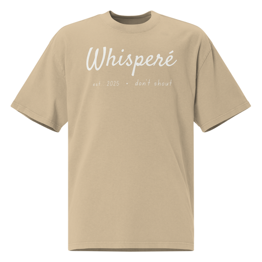 Minimal Oversized T-Shirt – Faded Khaki | Whisperé